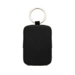 Batterie externe noire avec porte-clés métallique