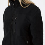 Veste polaire noire zippée pour femme