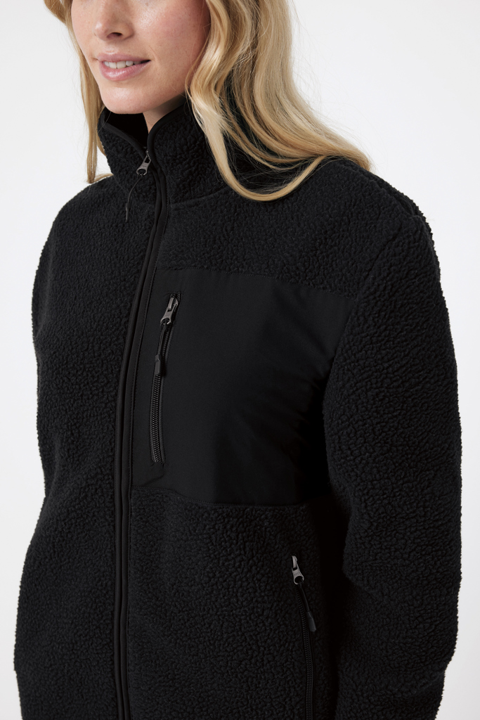 Veste polaire noire zippée pour femme