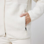 Veste polaire crème avec poche zippée