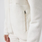 Veste polaire blanche avec poche zippée