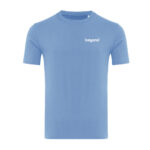 T-shirt bleu avec logo beyond blanc
