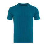 T-shirt uni bleu pétrole à manches courtes