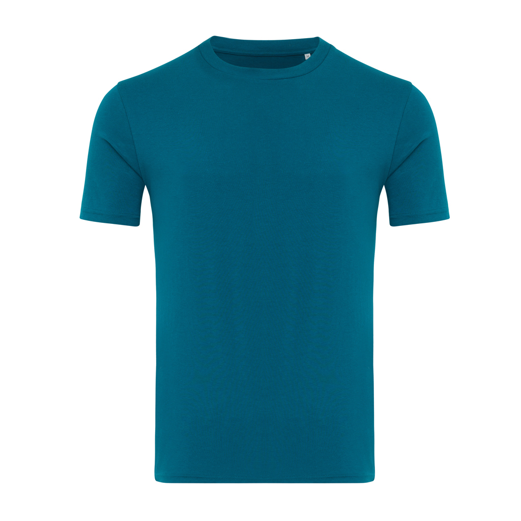 T-shirt uni bleu pétrole à manches courtes