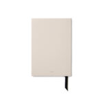 Carnet beige minimaliste avec ruban noir