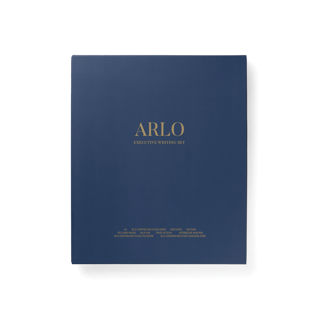 Boîte bleu marine ARLO Executive Writing Set