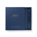 Coffret d’écriture bleu ARLO avec stylo